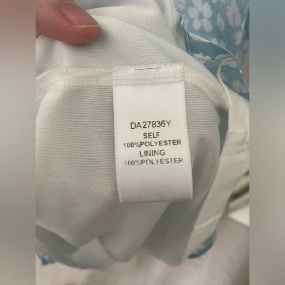 Light Blue Floral Chiffon Sweetheart Maternity Maxi Dress - Picture 6 of 13